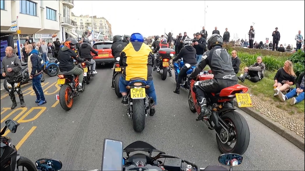 Yamaha MT07 - Hastings May Day Bike Run 2022 - Toce Full Exhaust Raw Sound!