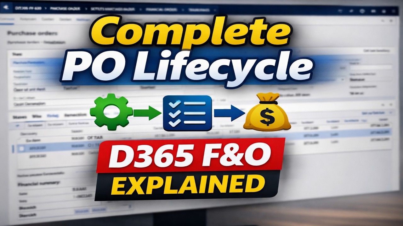 From Setup to Close PO Lifecycle in Dynamics 365 Finance & Operations EP 38