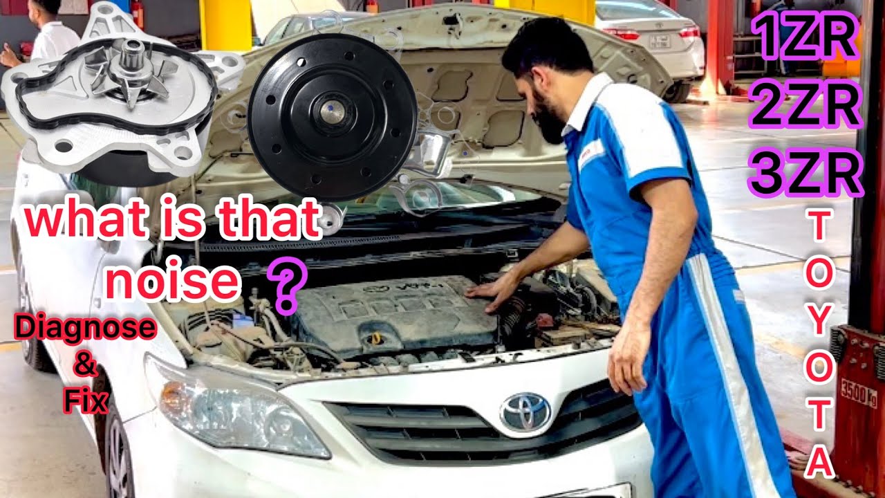 How To Diagnose Engine Noise || Water Pump Replacement Of Toyota Corolla