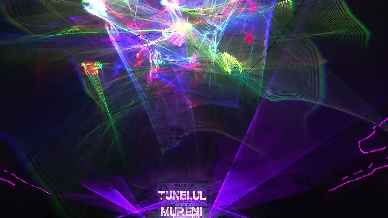 Lasere Conexiuni - Tunelul Mureni. Show laser, proiecții și mapare ambientală.