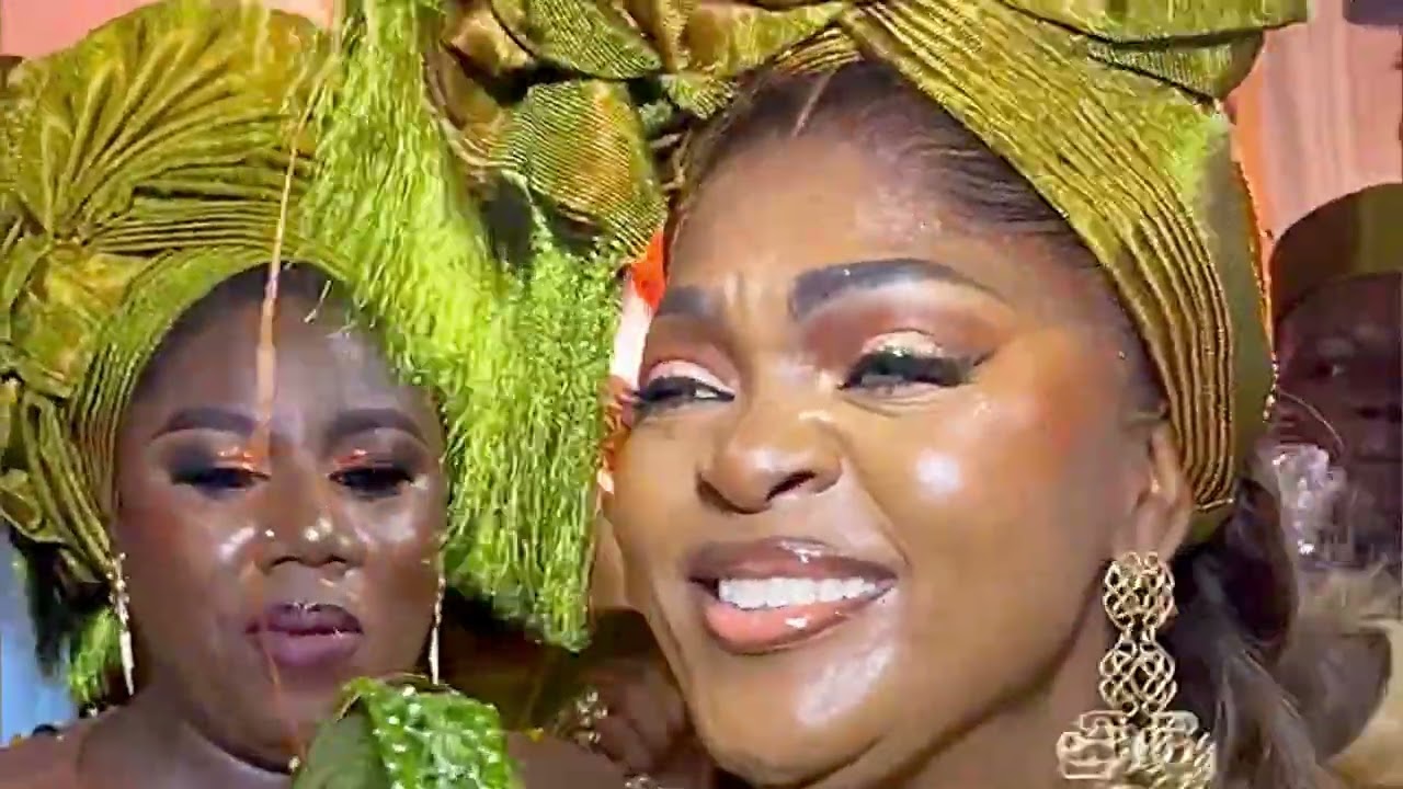 Eniola BADMUS Broda Shaggi with Segun Johnson at #jp2025 weddding Iyabo ojo