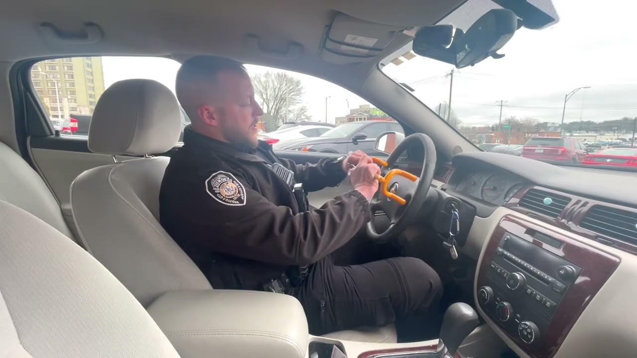 Learn how to install a steering wheel lock from Greensboro Police Department