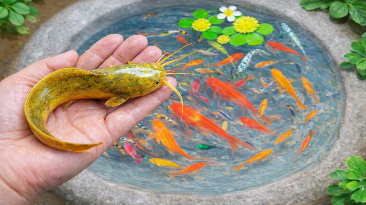 Amazing Catching Catfish, Baby Arowana, Perch, Koi, Guppies, Ornamental Fish, Frogs  Fishing Videos