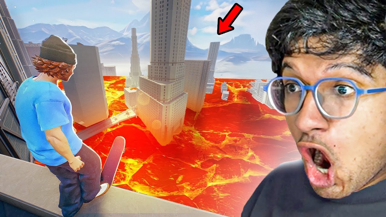 Skate, But The FLOOR IS LAVA..Challenge😱