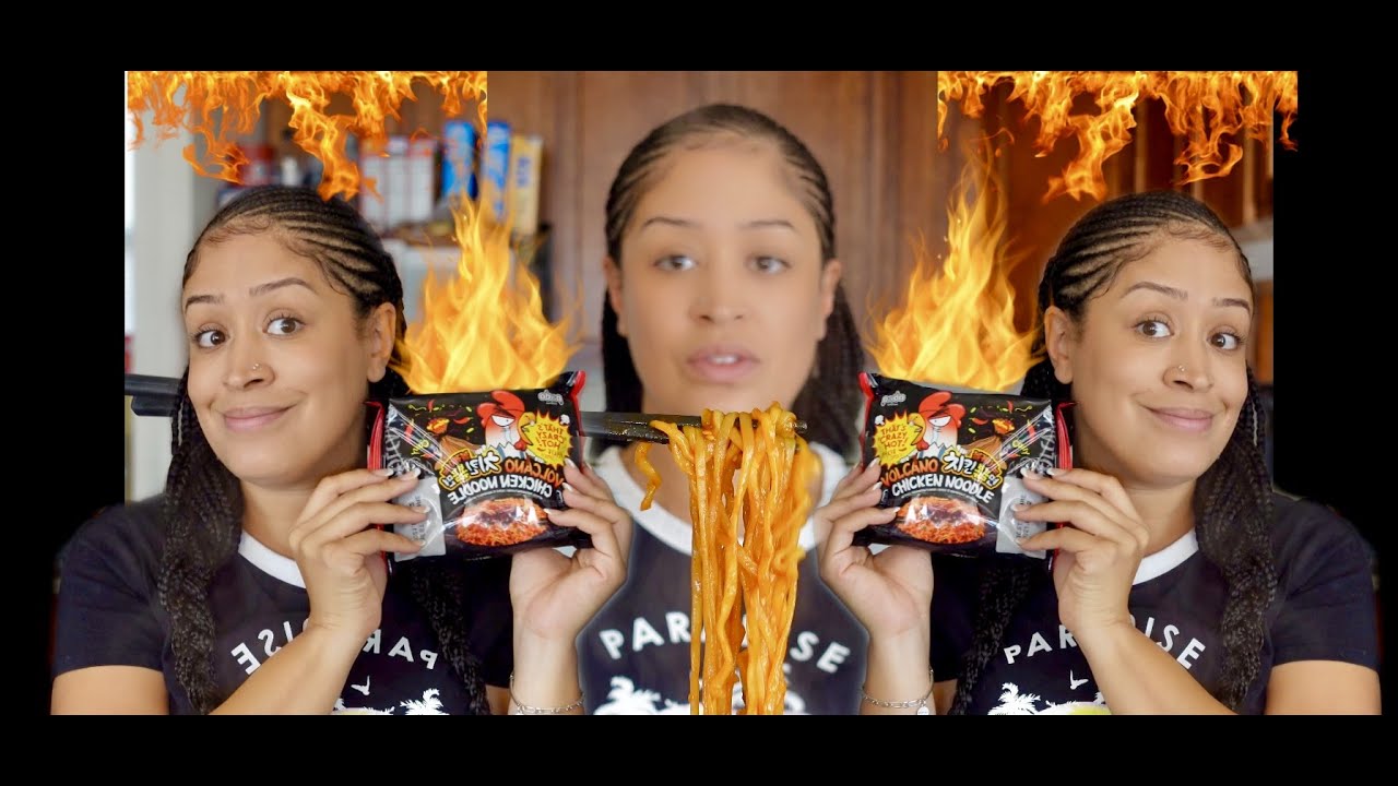 Thats Crazy Hot! 🐓🔥 VOLCANO CHICKEN Noodle Challenge!