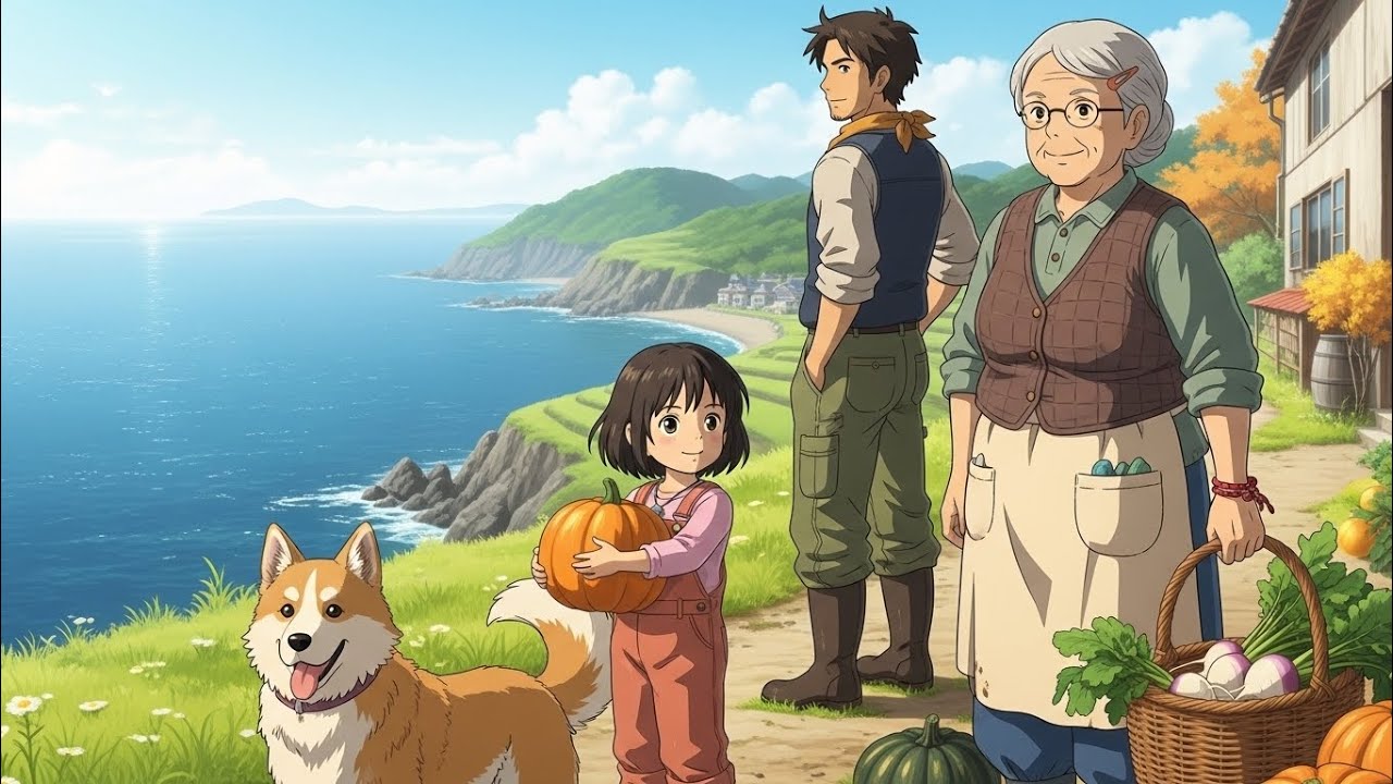 Harvest Morning on the Cliffside Farm 🌾|| Ghibli Style Peaceful Routine