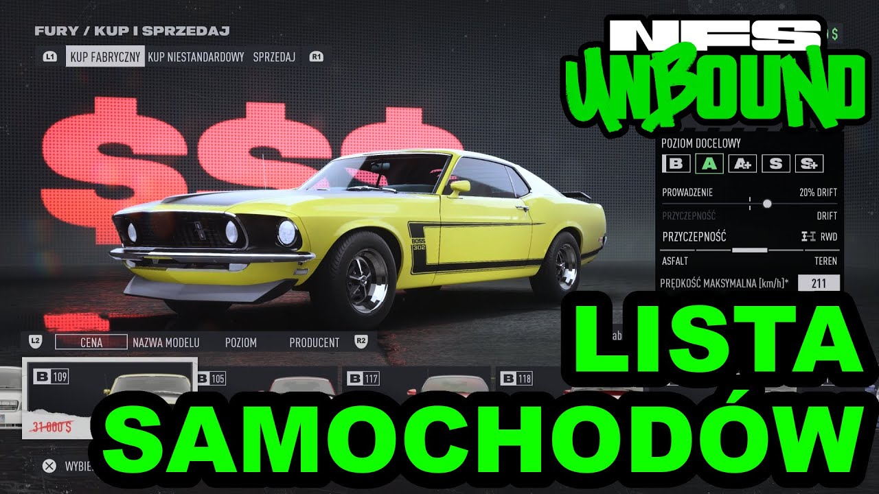 NFS Unbound - Wszystkie samochody 4K (All cars)