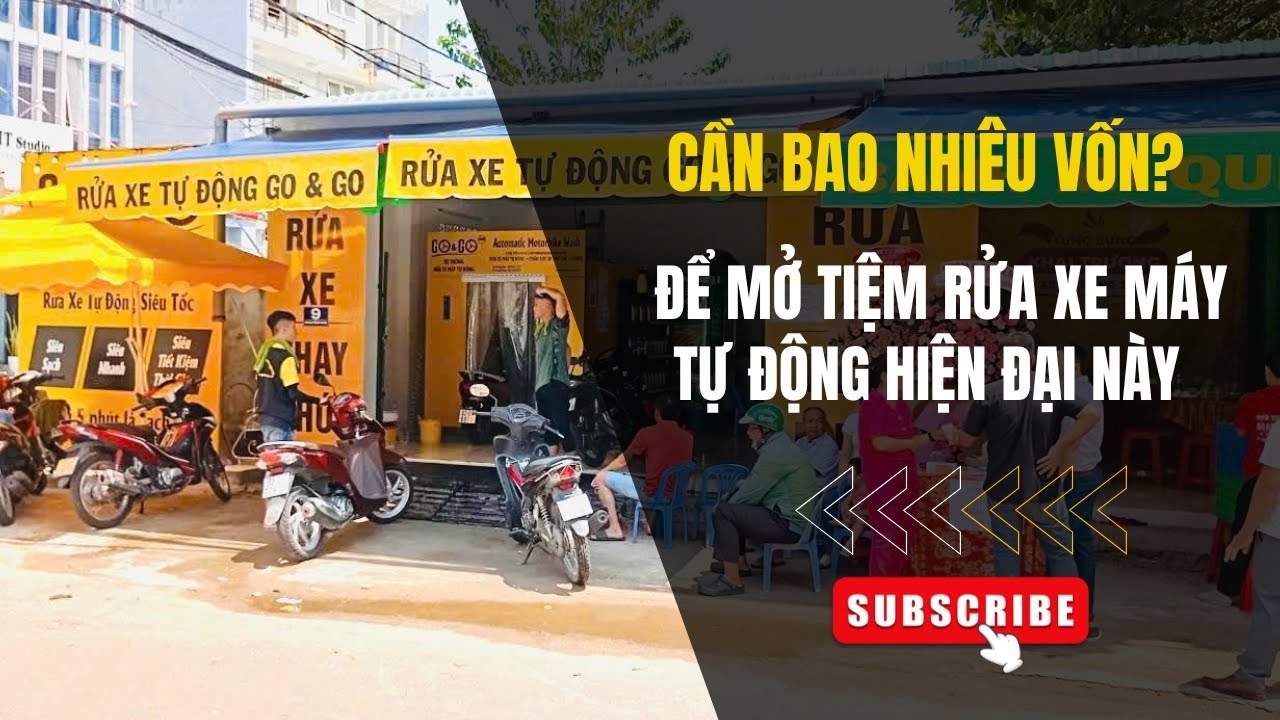 Mở tiệm rửa xe máy tự động cần bao nhiêu tiền