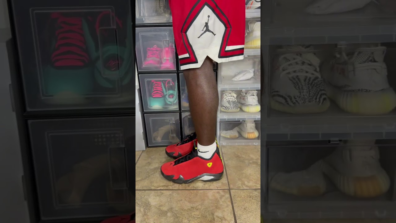Jordan 14 Ferrari On Foot Look