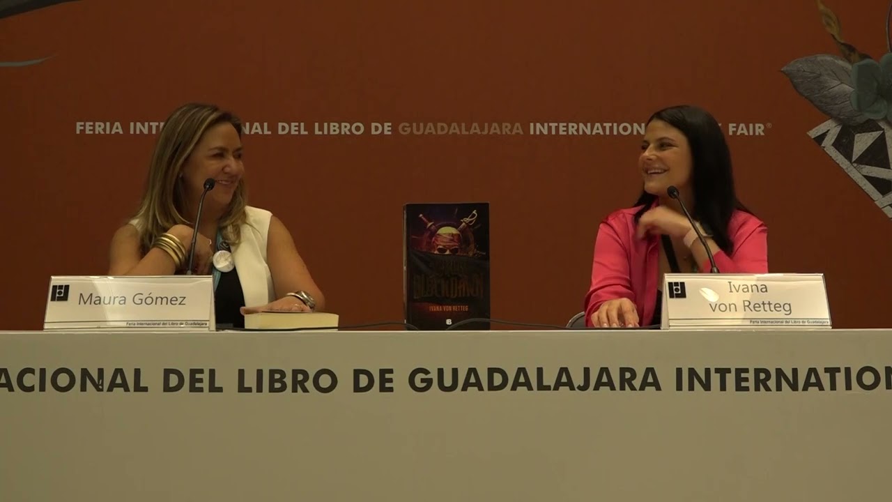 Ivana von Retteg en la presentaci&oacute;n del libro JOHNNY BLACKDAWN en Fil Gdl. 2022