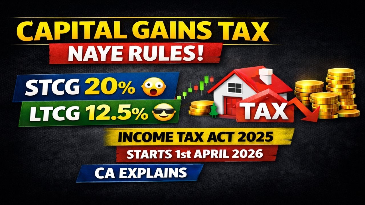 Shares, Mutual Funds & Property Par Kitna Tax? 😳 | New Capital Gains Rules 2025 Explained in Hindi