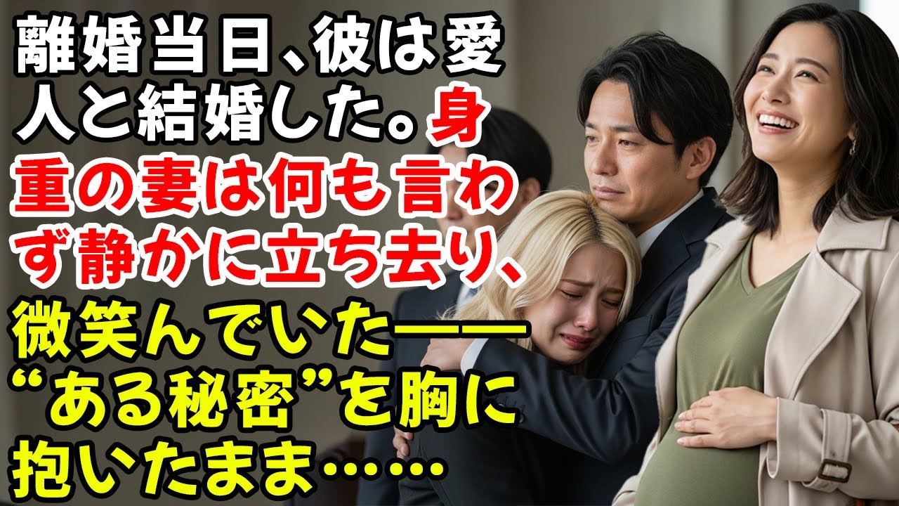 離婚当日、彼は愛人と結婚した。身重の妻は何も言わず静かに立ち去り、微笑んでいた――“ある秘密”を胸に抱いたまま……