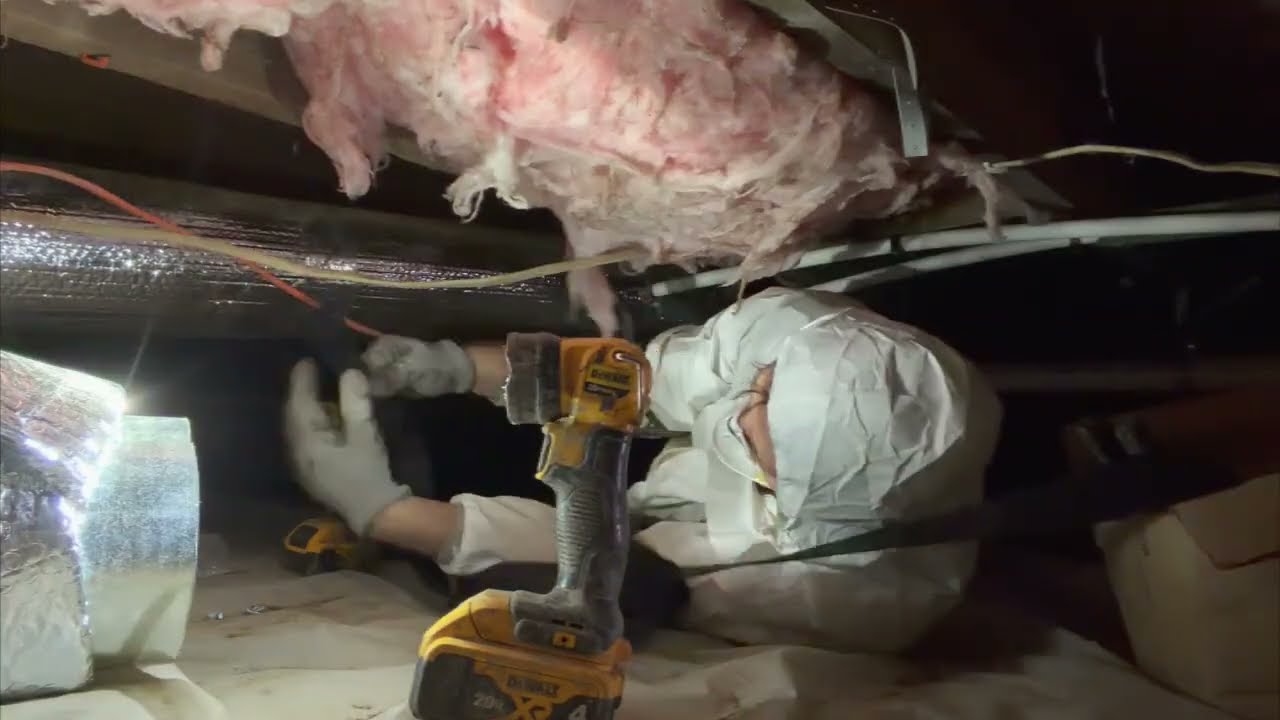 Replacing flex duct with hard duct (snaplock) because rats got into the flex.