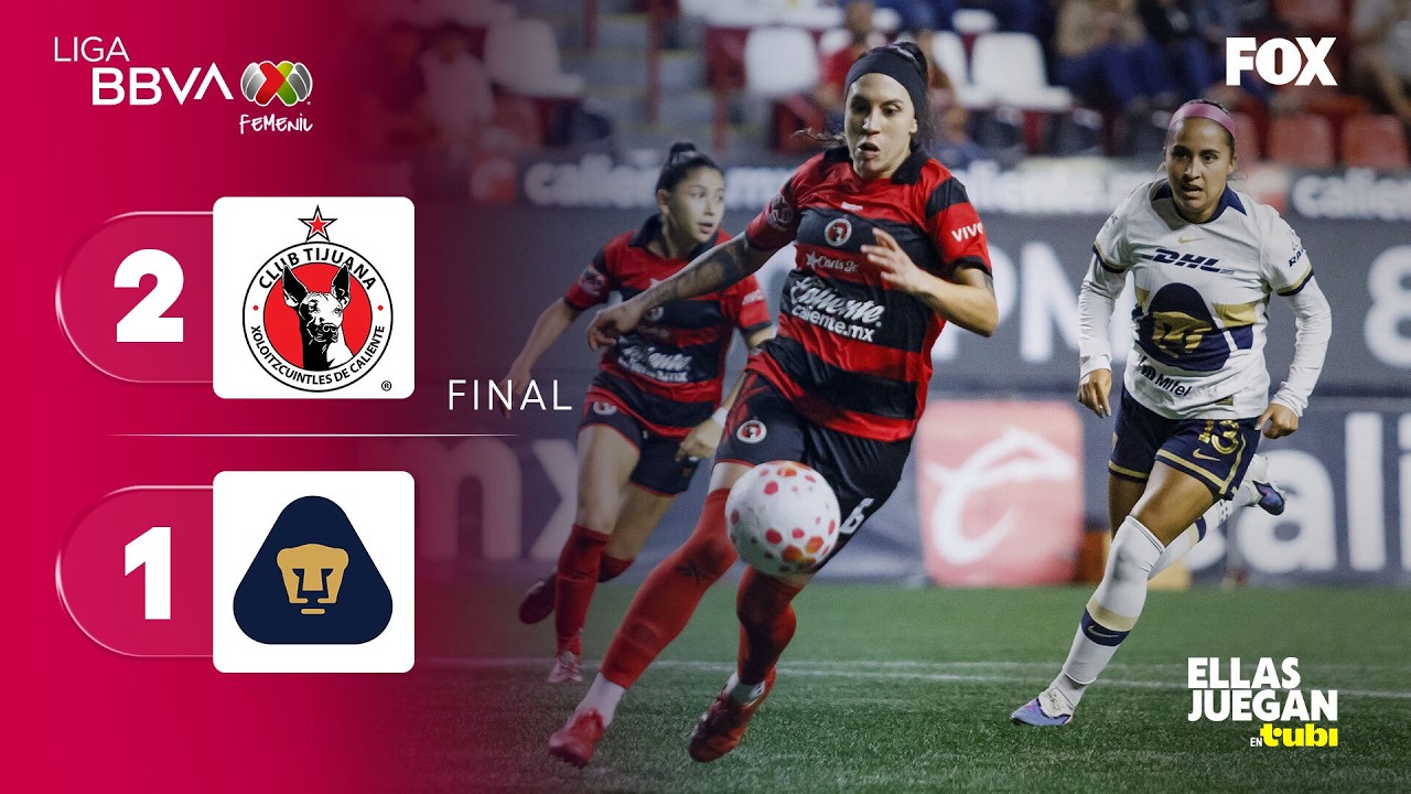 TIJUANA 2-1 PUMAS | RESUMEN Y GOLES | LIGA MX FEMENIL | CLAUSURA 2026 | JORNADA 12