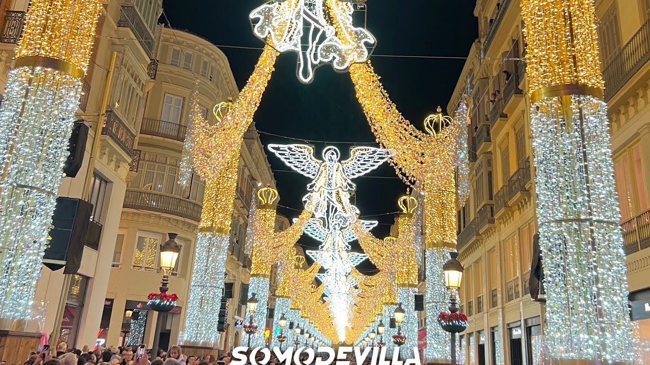 INAUGURACIÓN ALUMBRADO DE NAVIDAD CALLE LARIOS | MÁLAGA 2023-2024 | 4K