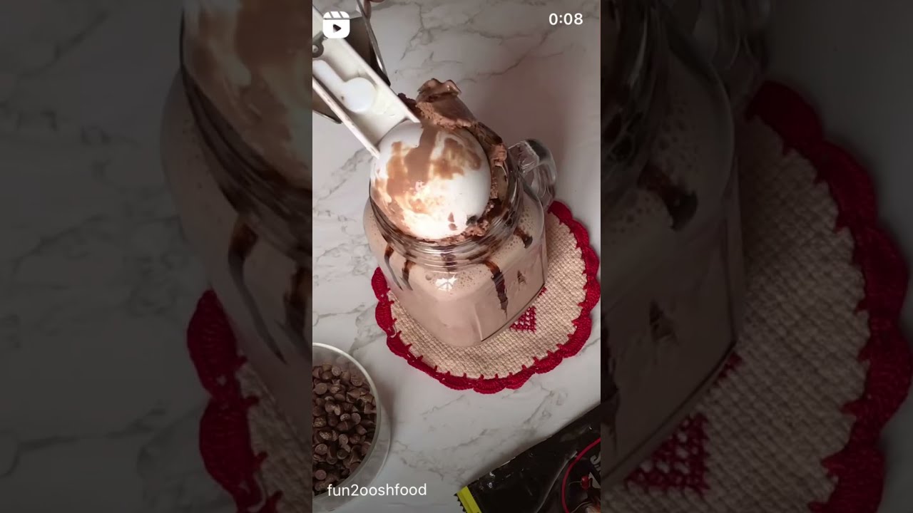 2 Ingredients Chocolate Milkshake