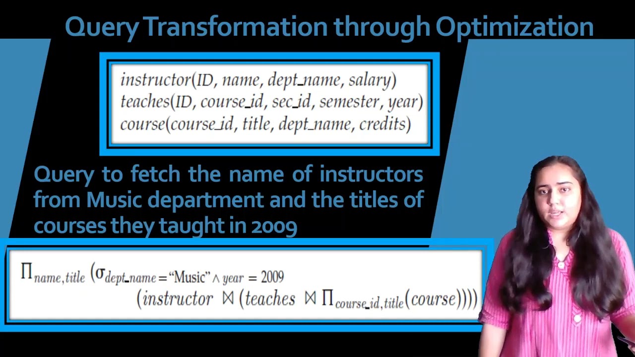 Query Processing & Optimization  -Query Optimization through Transformation