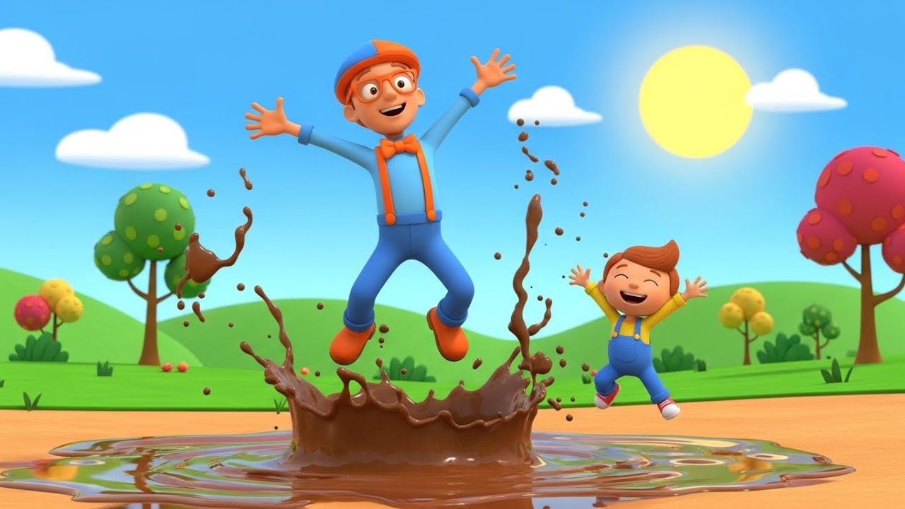 Blippi Saltó en el Charco de Barro 🏞️💦 AV1 | Canciones Infantiles y Rimas para Niños
