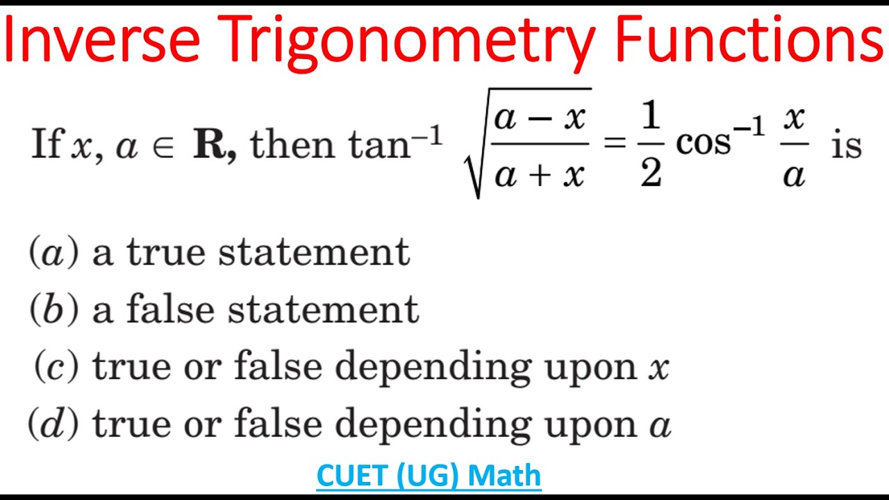 Proving Given Inverse Trigonometry Function Equation/Statement
