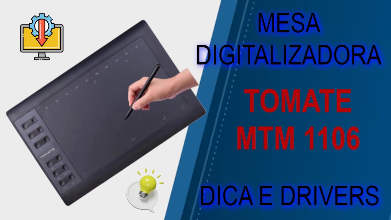 Mesa Digitalizadora Tomate MTM 1106 - Dica e Driver