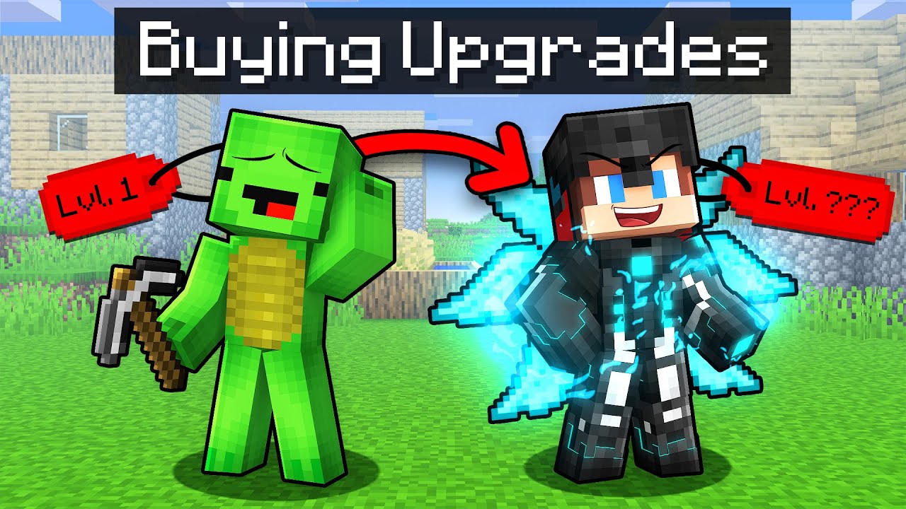 Mikey and JJ Buy UPGRADES in Minecraft (Maizen)