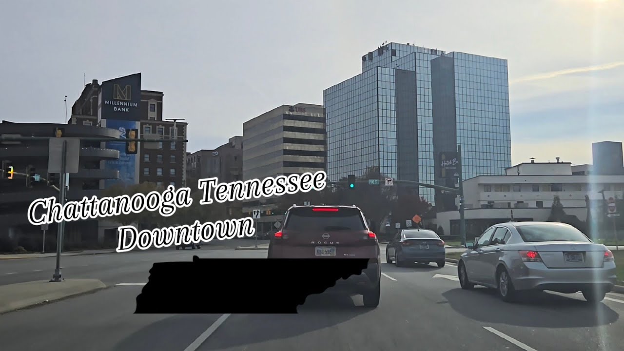 Exploring Chattanooga, TN ~ Downtown Drive  4k