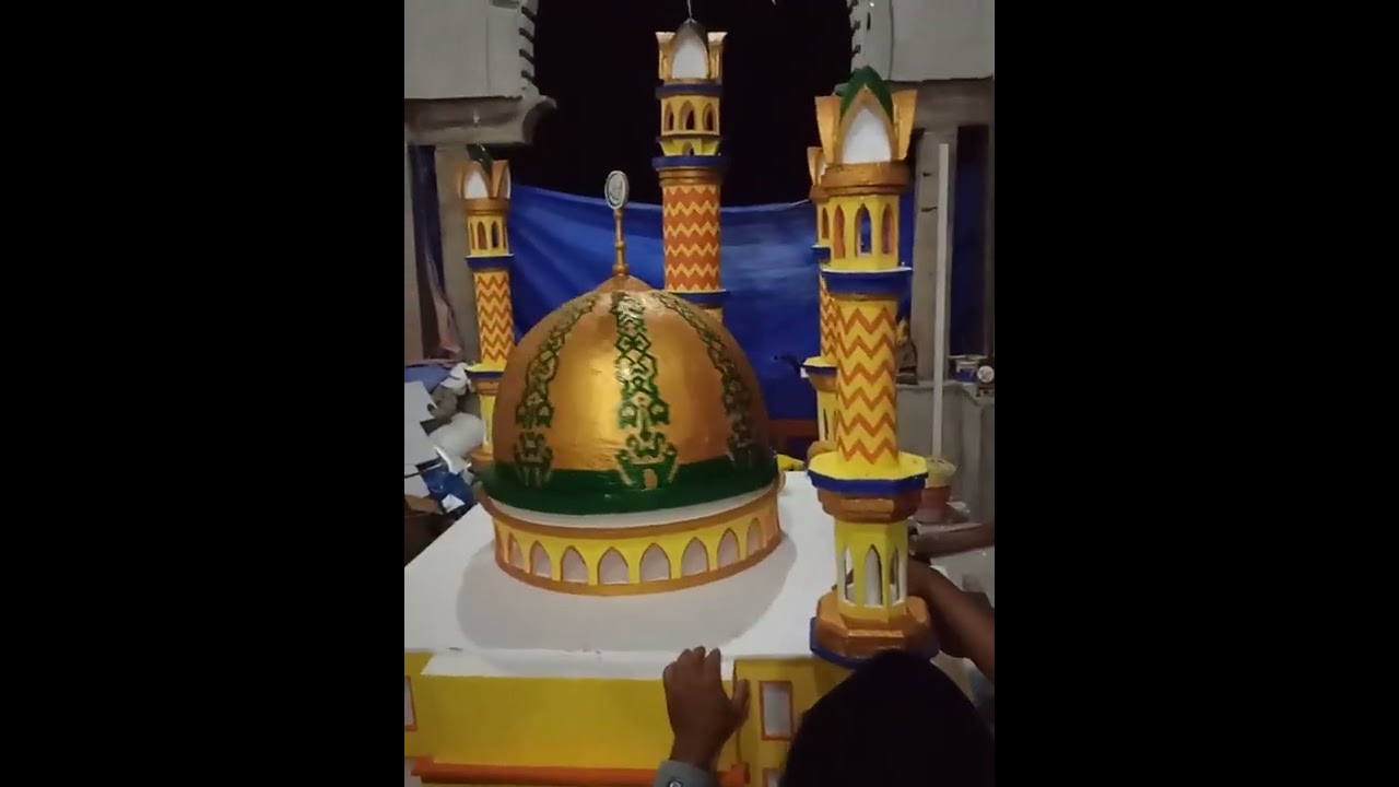 miniatur mesjid islamic center NTB, dibuat oleh remaja mesjid Nurul jihad waker.