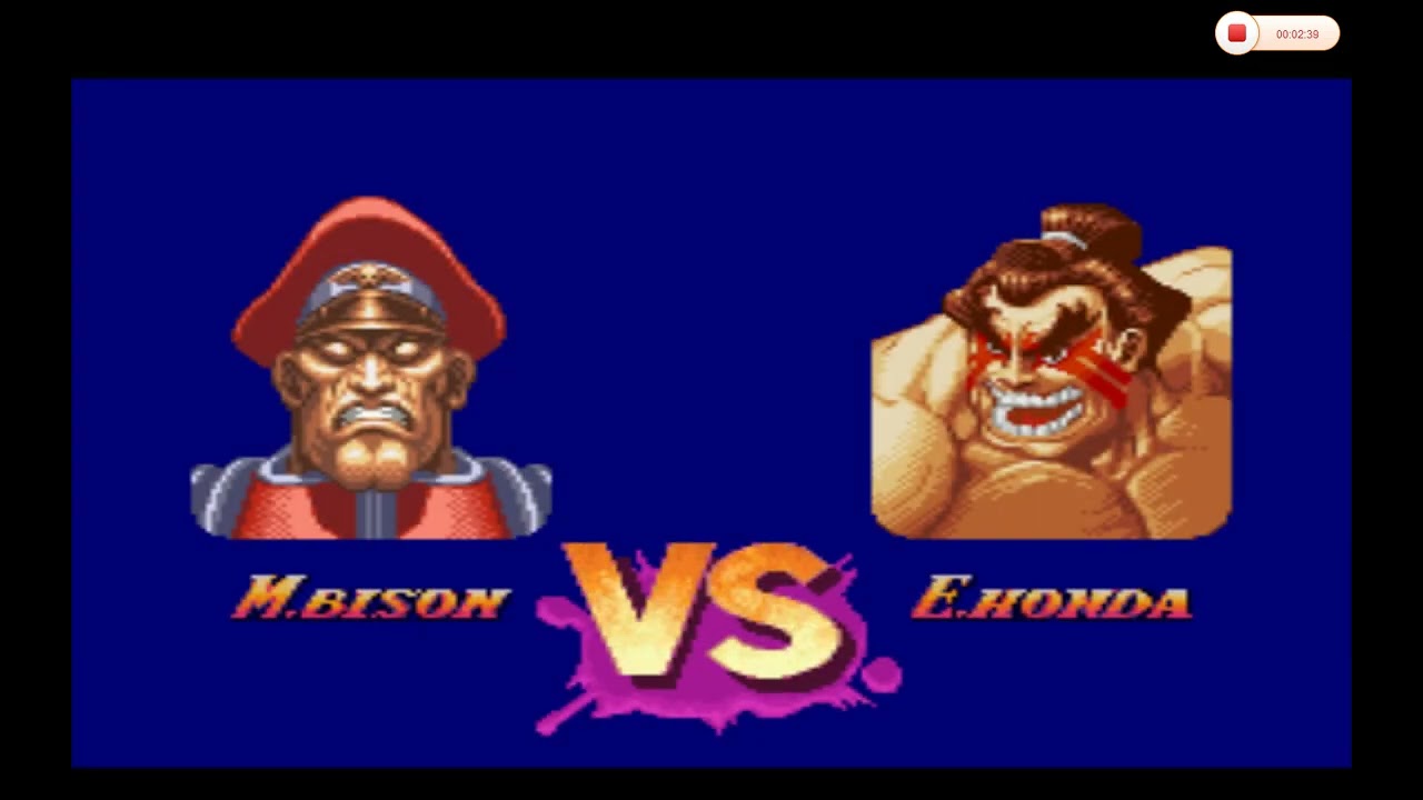 Super Street Fighter 2 (Super Nintendo) M.Bison gameplay
