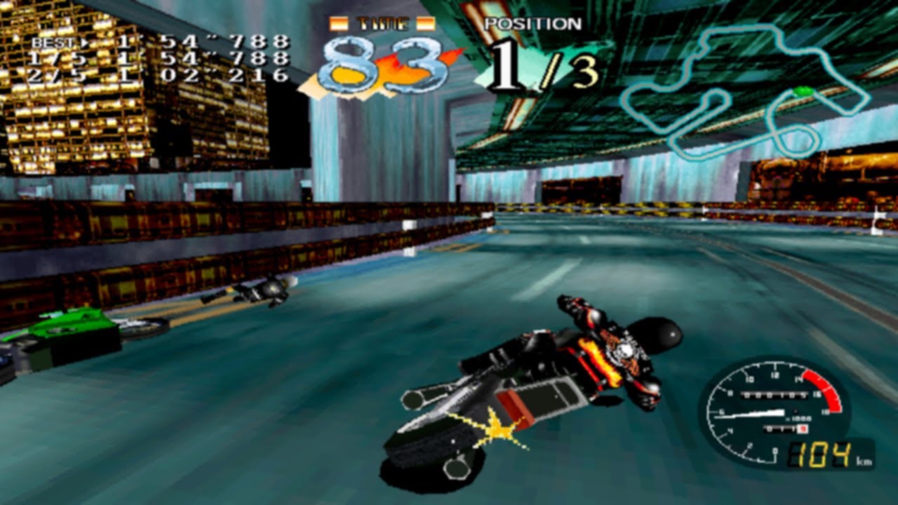 Cyber Cycles (サイバーサイクルズ)  - Arcade - Black Wild Hog - Neo Yokohama - Full Race