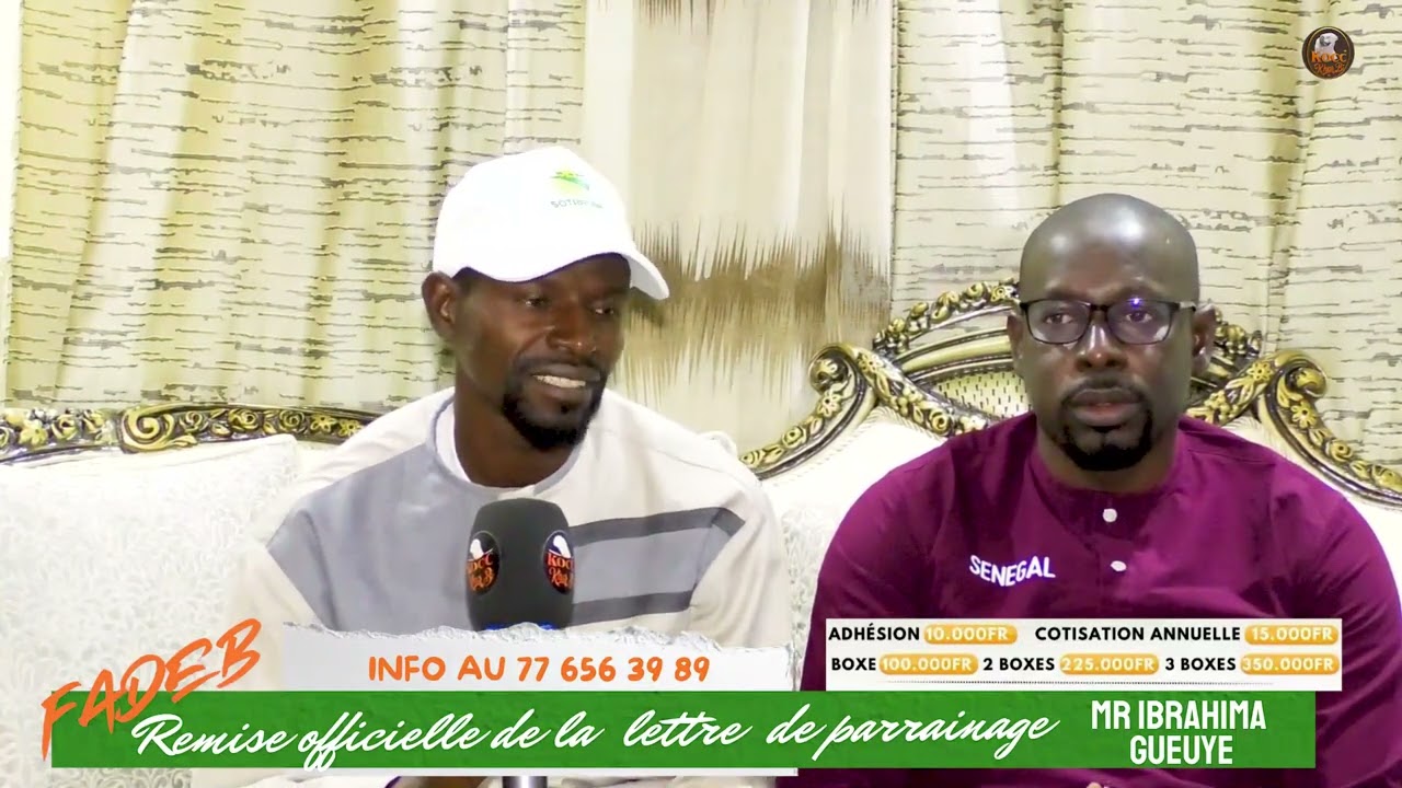 remise officielle  de la lettre de parrainage Mr Ibrahima GUEUYE