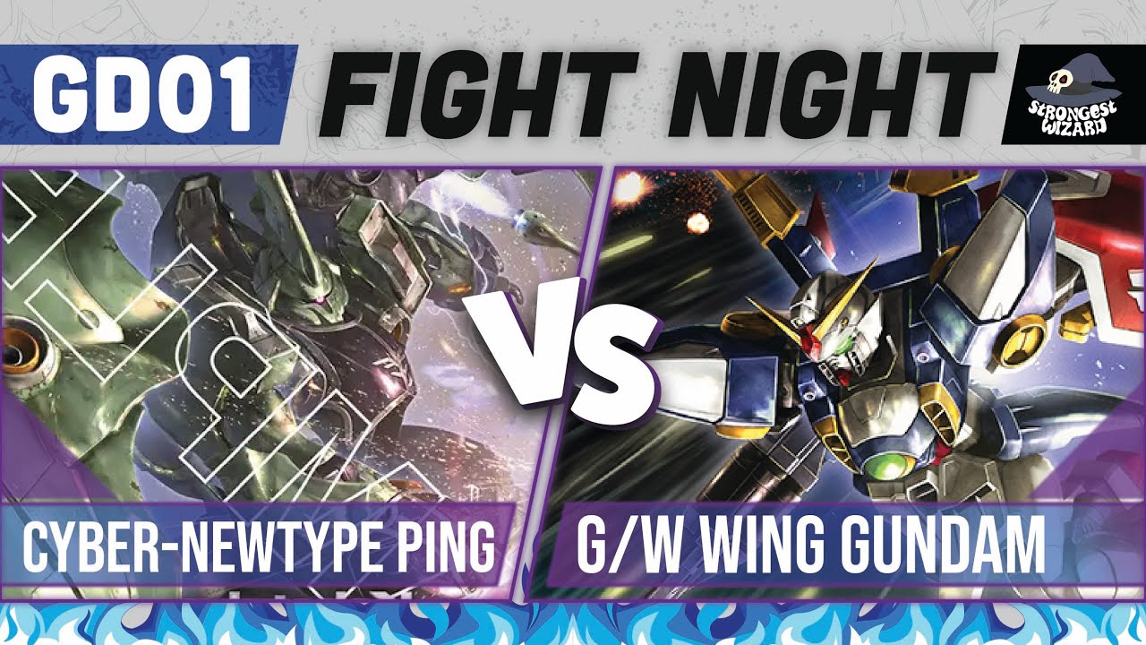 Cyber Newtype Ping vs Green White Wing Gundam: Gundam Card Game : GD01 Match