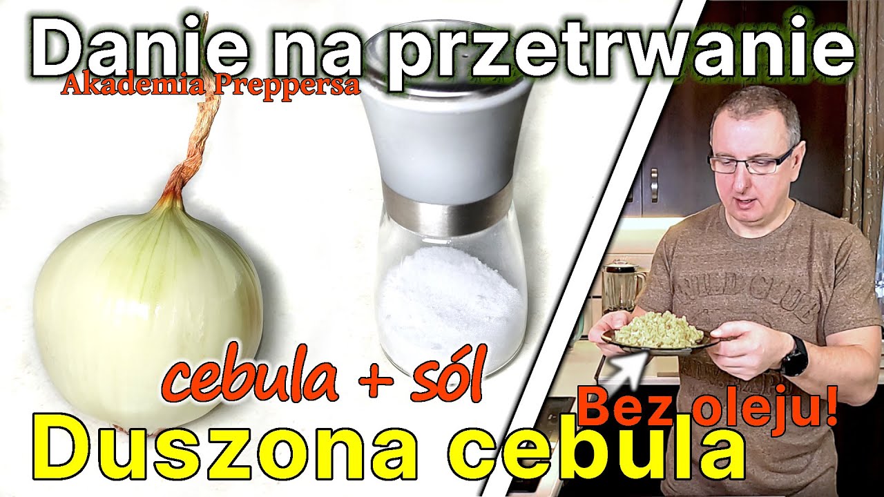 Survivalowe DANIE na PRZETRWANIE z jednego warzywa i soli - Jak zrobić DOSZONĄ CEBULĘ bez oleju?