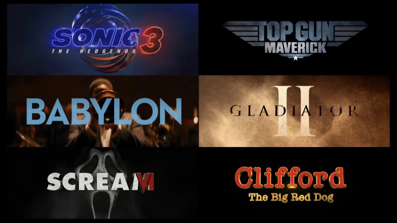 Paramount Pictures movies title cards from trailers (2020-2024)