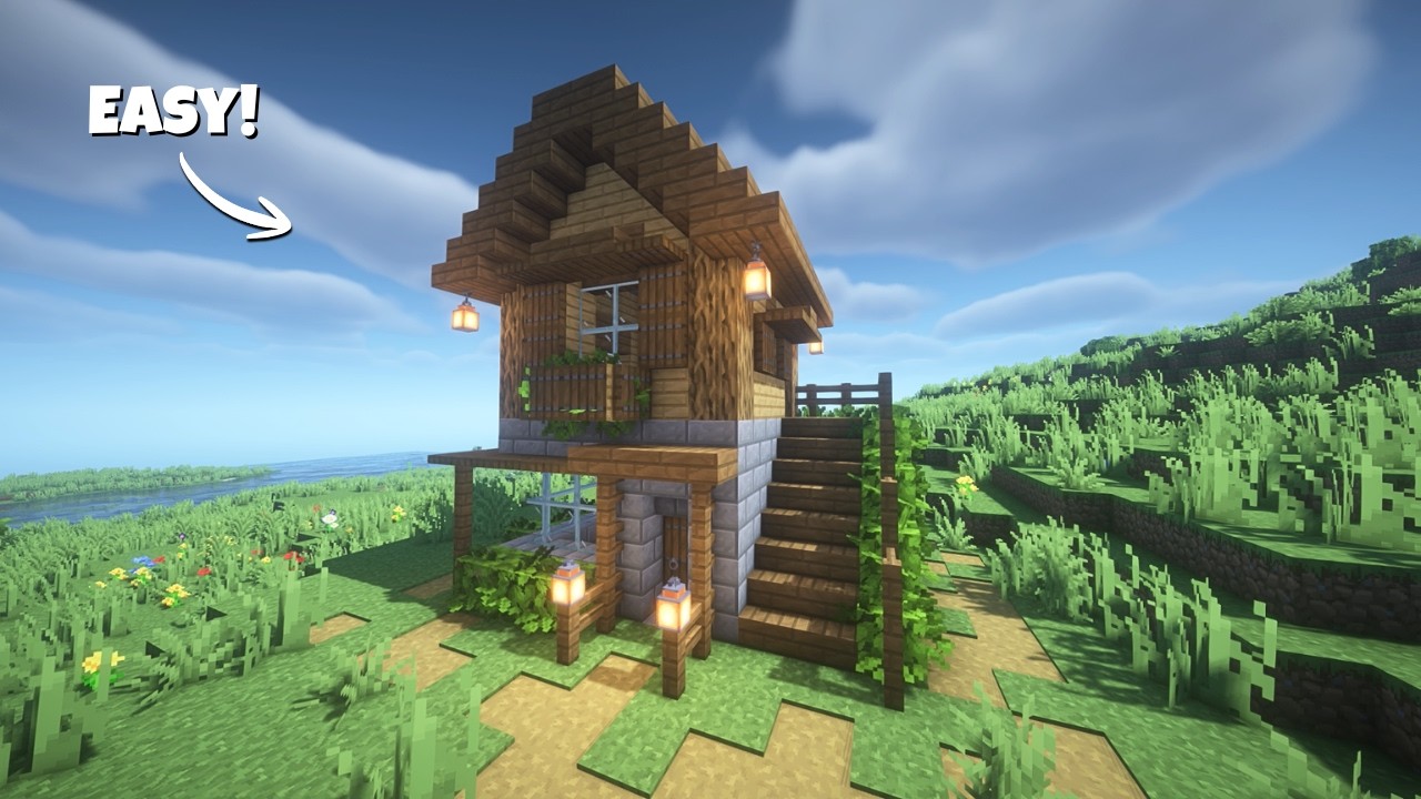 Minecraft | Easy survival House Tutorial