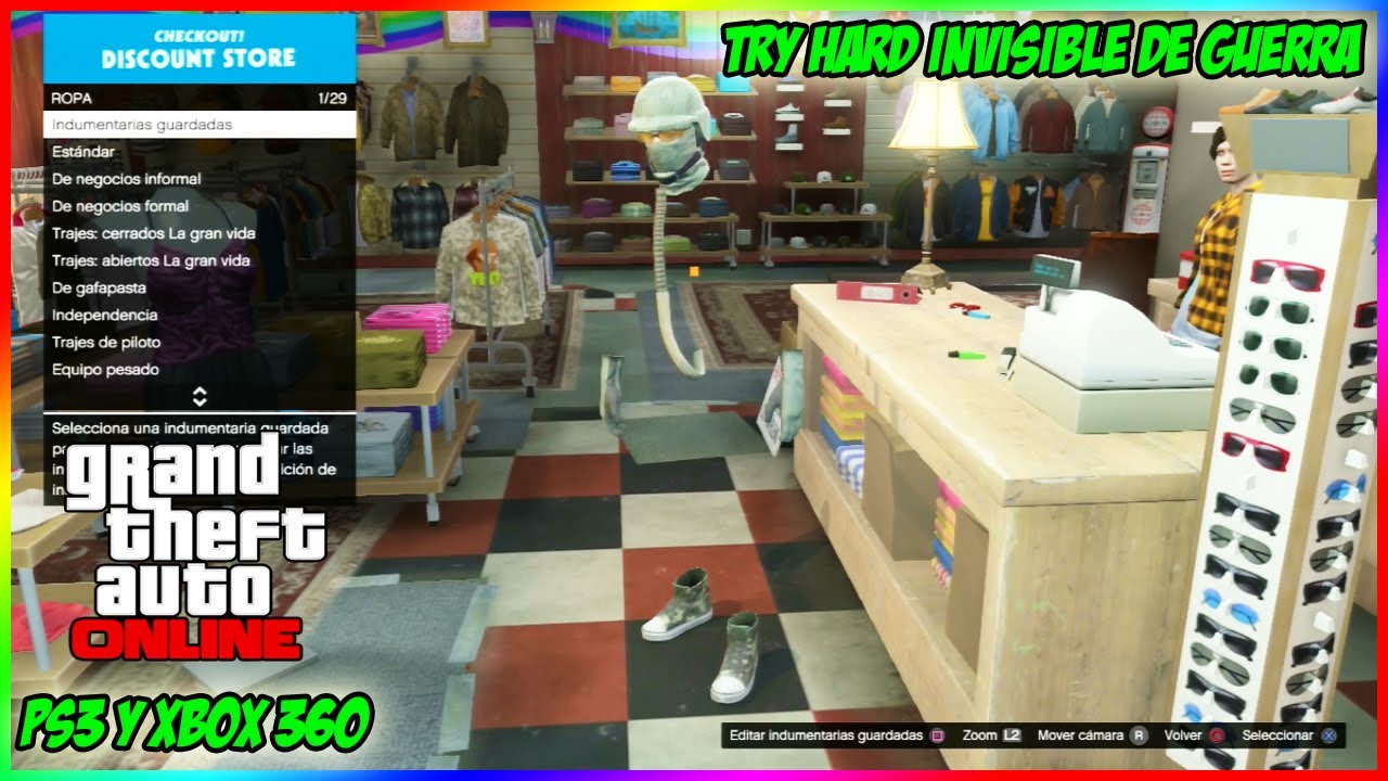 GTA 5: Conjunto Modeado Tryhard [INVISIBLE] [PS3/XBOX 360] WORKING