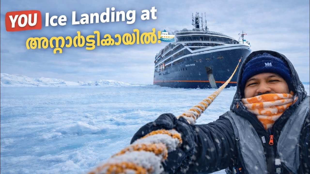 ഭൂമിയുടെ അറ്റത്ത് നിന്നൊരു സ്വപ്നം സത്യമായ നിമിഷം /🇦🇶Ice Landing at Antarctica🥶