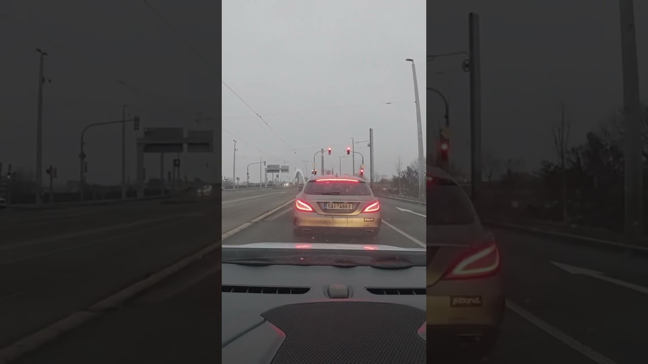 Průjezd sobotní Prahou až na konec D1 :) +  tunelama zpět #pov #car #praha #tunnel #winter