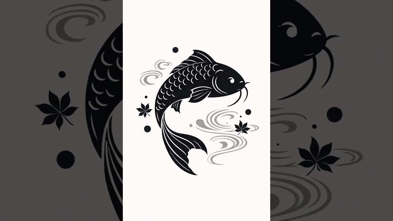 墨絵の魚（by Ai）　　　　　　　　　　　　　　　　　　　　　　　　#music 　#ai 
