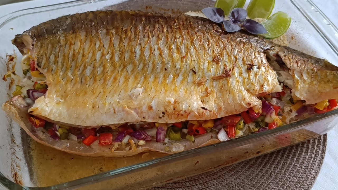 Peixe assado ao vinagrete