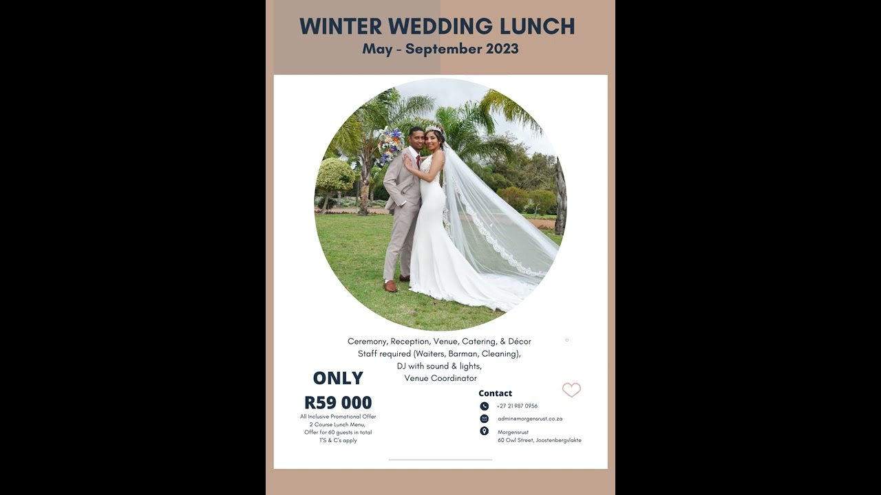 2023 Morgensrust Promotional Winter Wedding