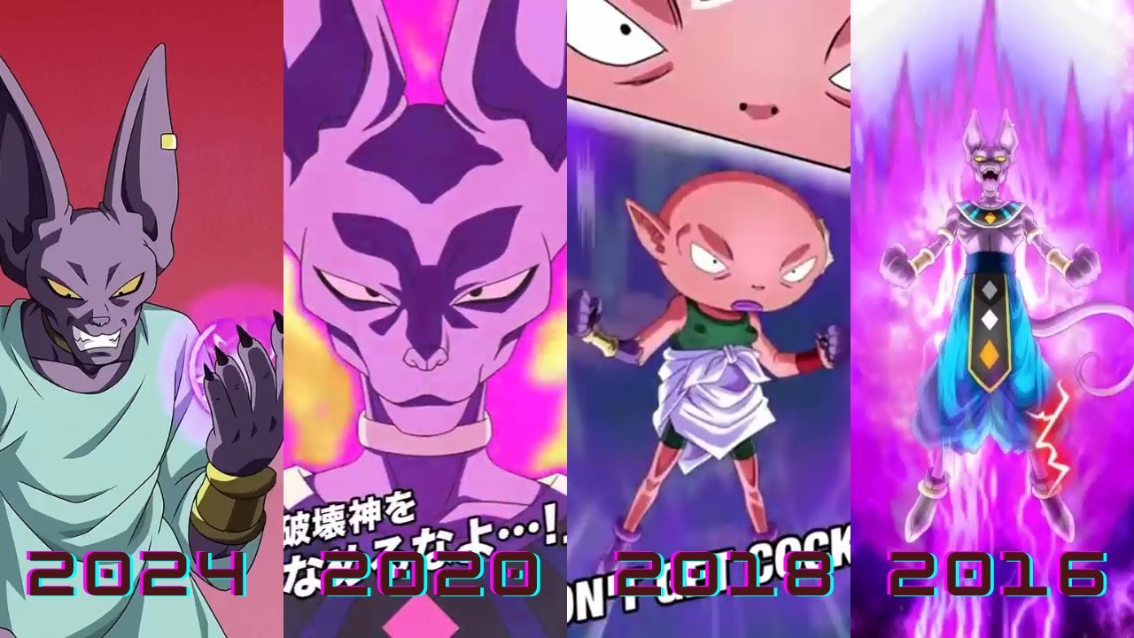 Evolution of Beerus Animations 2015-2024 DBZ Dokkan Battle