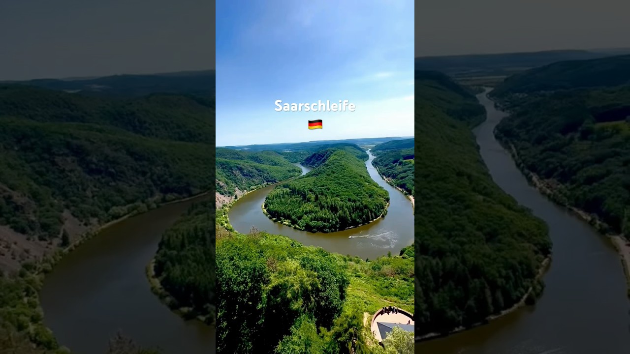 Сааршляйфе (Saarschleife)- живописный излучистый изгиб реки Саар в Германии #travel