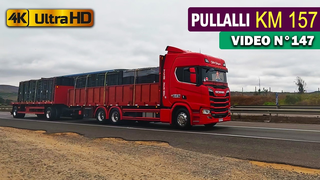 GRABANDO DESDE EL KM 157 PULLALLI CON UNOS CAMIONES CON ALGUNOS JACOBS VIDEO N° 147