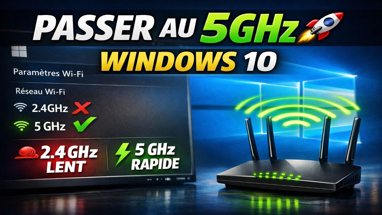 Comment passer de 2.4 GHz à 5 GHz sur PC Windows 10 📶