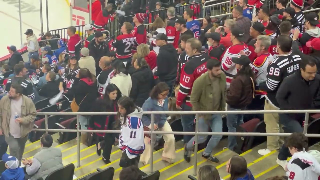 NJ Devils NY Rangers Game 7 RAGS FANS FLEE LIKE RATS!