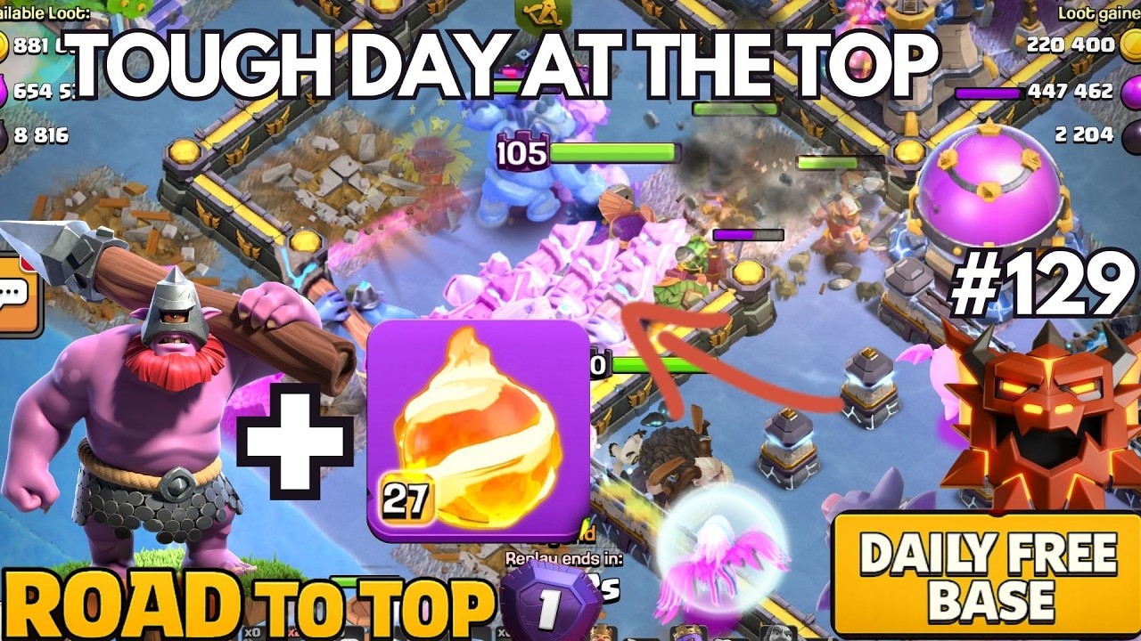 This Might Cost Me | FREE TH18 BASE LINK | Daily Ranked Attacks #129