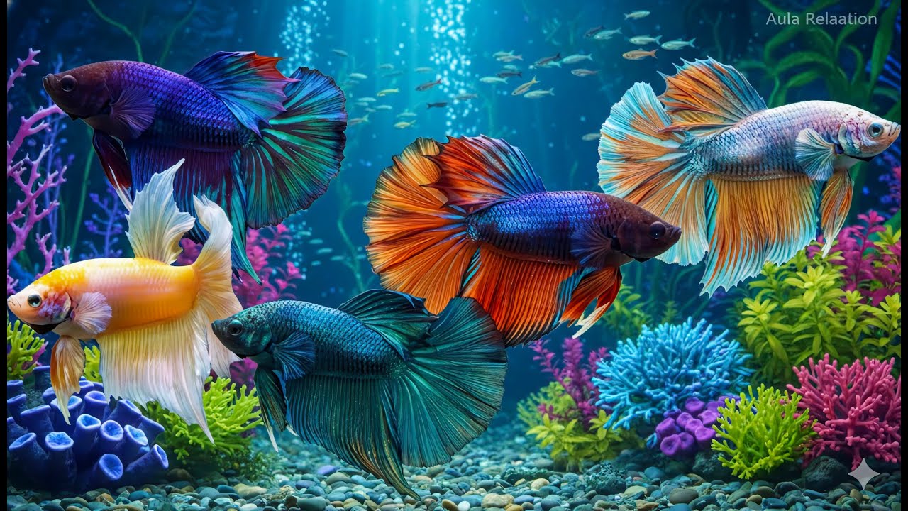 Betta Fish ASMR 4K Ultra HD | Aquarium Relaxing Sounds for Deep Sleep & Insomnia