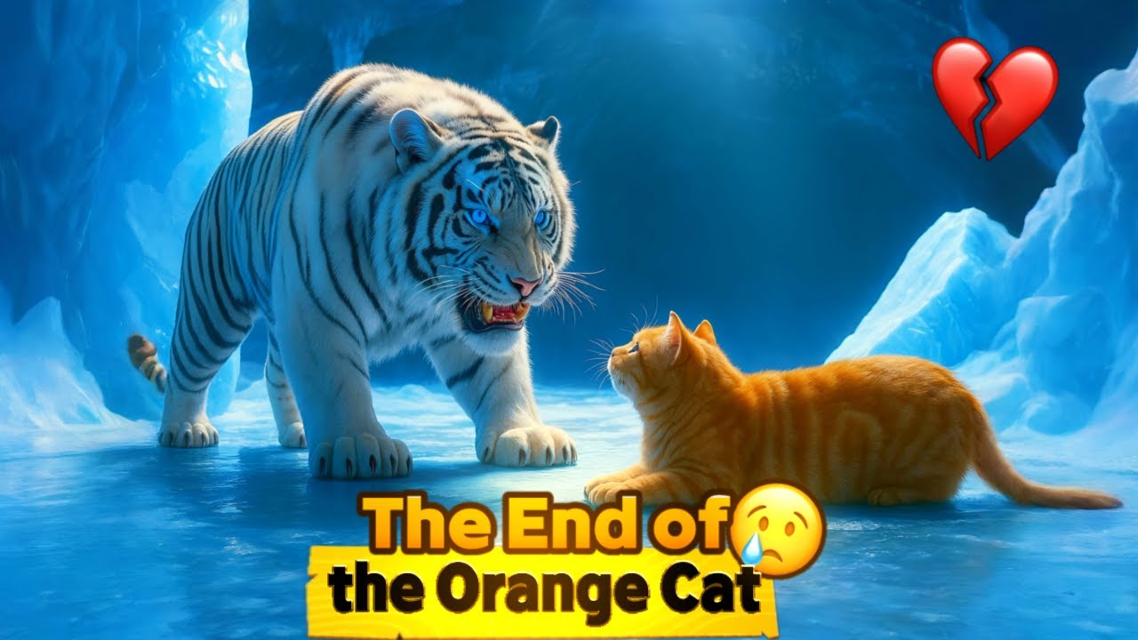 Adventures of the Orange Cat in the Arctic ❄️🐾 The Sudden Attack of the White Tiger!