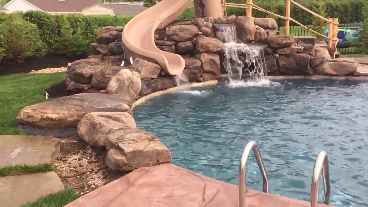 Custom Gunite Pool w/Rock Waterfall/Grotto