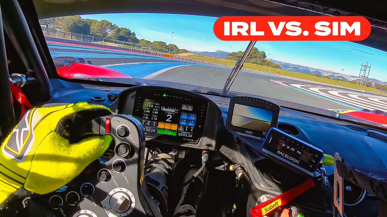 Paul Ricard Real Life vs Le Mans Ultimate: Ferrari 296 GT3 Onboard